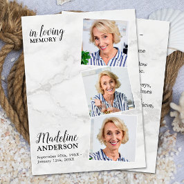 Cartões de Oração Funeral do Memorial Fotográfico 