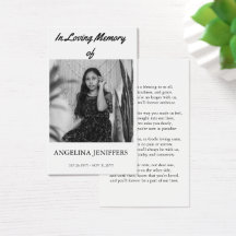 Cartões de Oração Memorial Cristão-Cristão