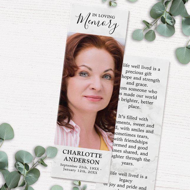 Cartões de Oração Memorial Moderno Marcador Funera (Criador carregado)