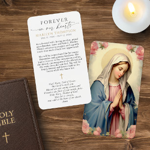 Cartões de Oração Memorial Virgem Maria Ave Maria
