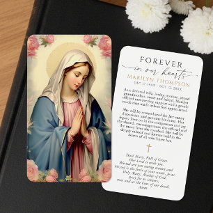 Cartões de Oração Memorial Virgem Maria Ave Maria