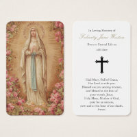 Cartões de Oração | Nossa Senhora de Lourdes