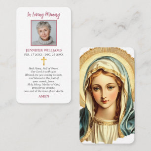 Cartões de Oração Nossa Senhora de Pontmain Santa