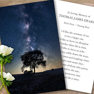Cartões de Oração para Estrelas Pesadas Funerárias