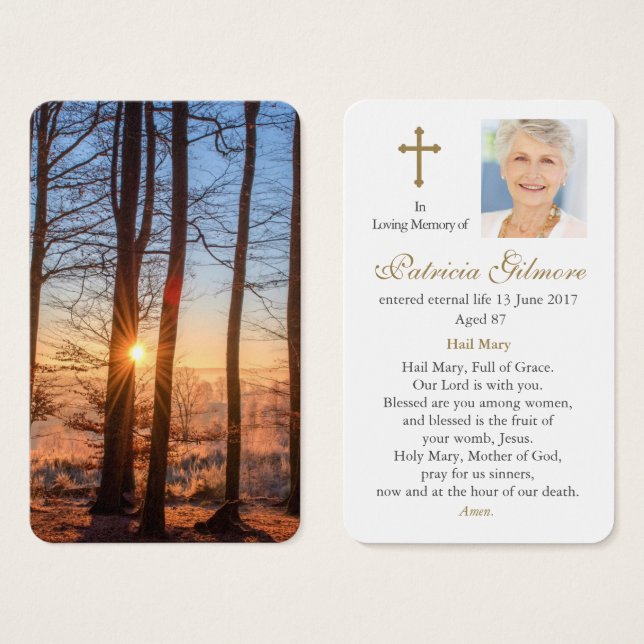 Cartões de Oração | Raios Solares (Frente & Verso)