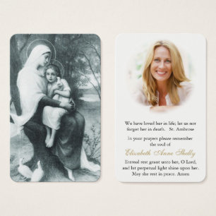 Cartões de Oração   Rua Anne & Child Mary