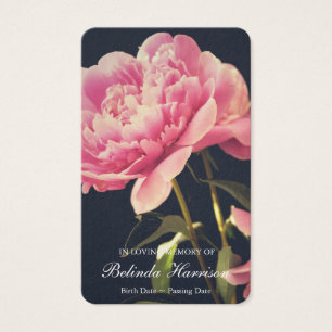 Cartões de Oração   Vintage Pink Peony