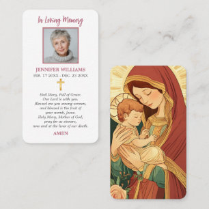 Cartões de Oração Virgem Maria e Menino Jesus