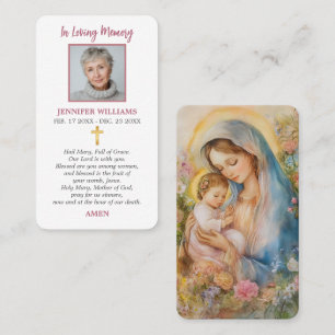 Cartões de Oração Virgem Maria e Menino Jesus Cart