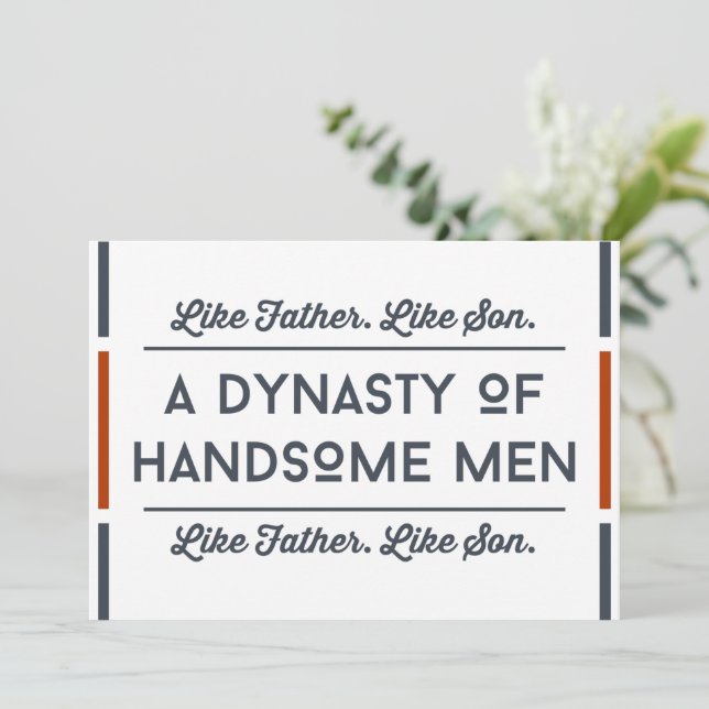 Cartões de os dias pais engraçados do Son (Em pé/Frente)