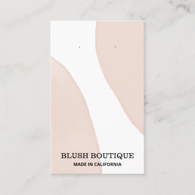 Cartões de ouvido cor-de-rosa Abstrato moderno (Frente)