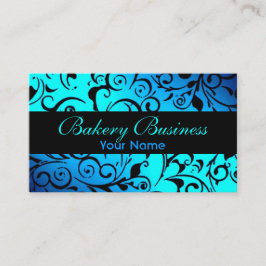 Cartões de padaria azuis-esfarrapados