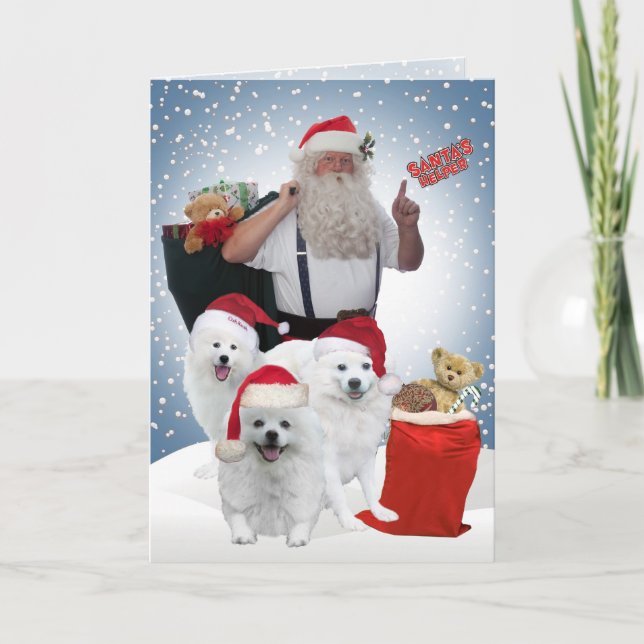 Cartões de Papai noel do Eskimo Americano (Frente)