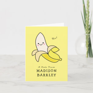 Cartões de Papel de carta Cute Kawaii de Banana K