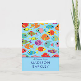 Cartões de papelaria de peixes tropicais para cria