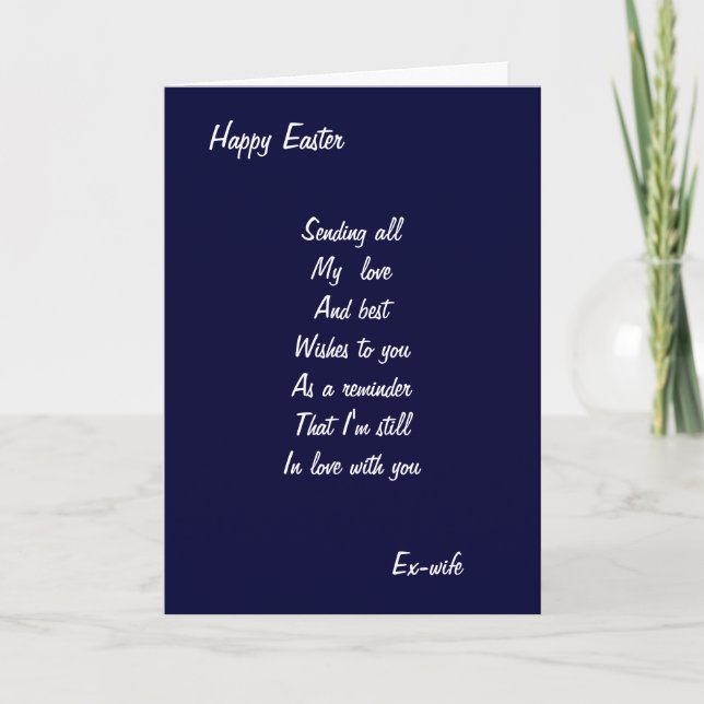 Cartões de páscoa ex-mulher (Frente)