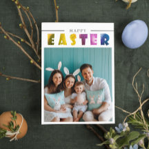 Cartões de Páscoa personalizados com foto
