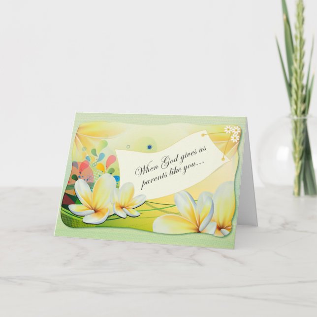 Cartões de páscoa: Quando Deus nos dá pais como vo (Frente)