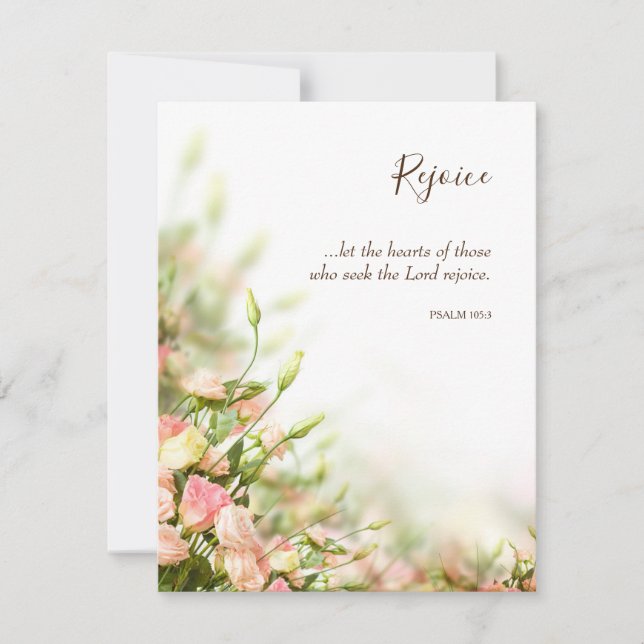 Cartões de Páscoa Religiosos - Sentimentos Alegrem (Frente)