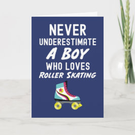 Cartões de Patins de Rodas Azuis Marinho para Bebê