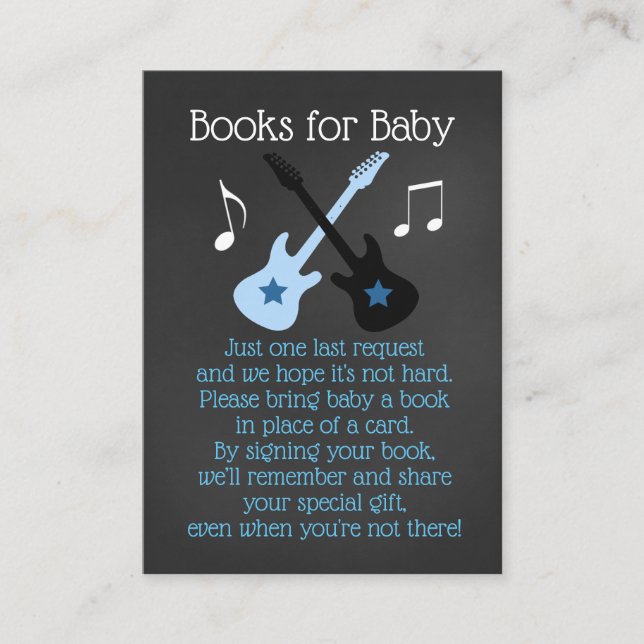Cartões de Pedido de Livro para Chás de Bebê Rocks (Frente)