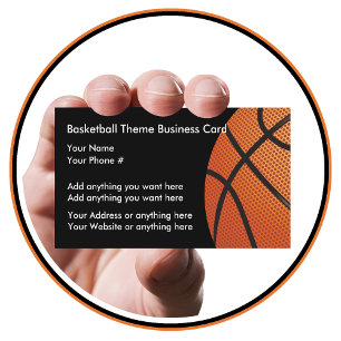 Cartões de Perfil com Tema de Basquetebol