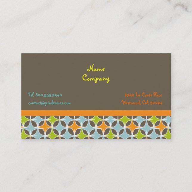 cartões de perfil de design de estrelas retrô (Frente)