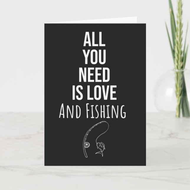 Cartões de Pesca Fofos Pequeno Pescador Pesca de P (Frente)