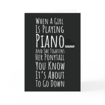 Cartões de Piano Engraçados Preto e Branco Para Mu