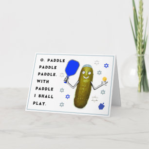 Cartões de Pickleball de Hanukkah