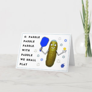 Cartões de Pickleball Hanukkah