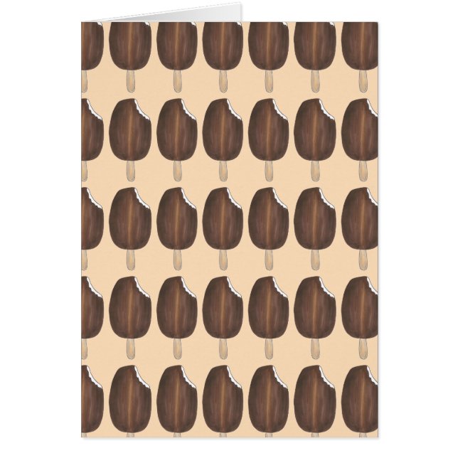 Cartões de picolé de Sorvete de chocolate escuro (Frente)