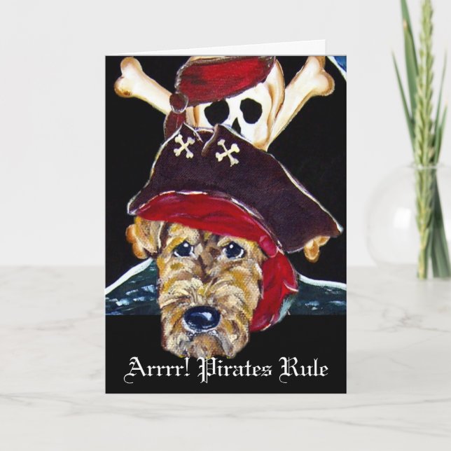 Cartões de Pirata Airedale Terrier (Frente)