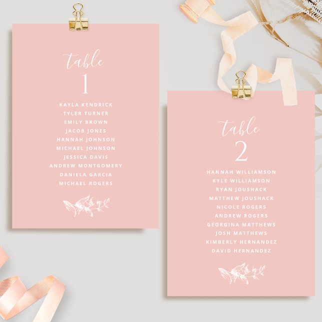 Cartões de Plano de Assentamento Rosa Chic Blush c (Criador carregado)