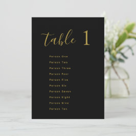 Cartões de Plano de Assentos da Mesa de Casamento