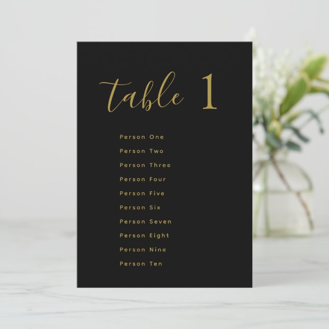 Cartões de Plano de Assentos da Mesa de Casamento  (Em pé/Frente)