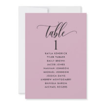 Cartões de Plano de Sessão Mauve com Nomes de Conv