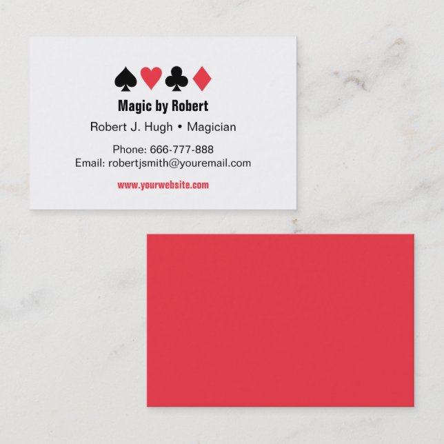 Cartões de Poker Aceleram Cartões de visitas de Má (Frente/Verso)