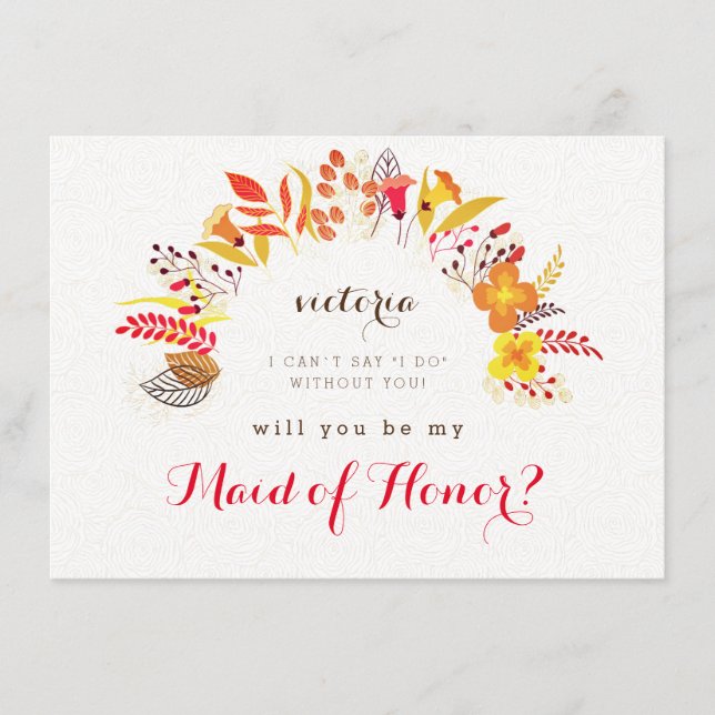 Cartões de ponte - primavera Boho Wildflower (Frente)