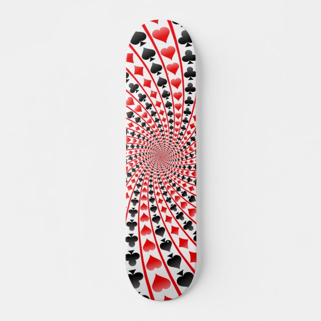 Cartões de pôquer com espiral: skate (Frente)