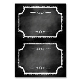 Cartões de posição de nome entendentado para quadr