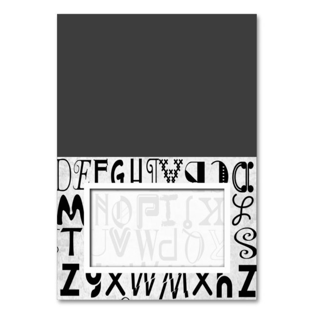 Cartões de Posição de Nome Tipografia em Alfabeto (Frente)