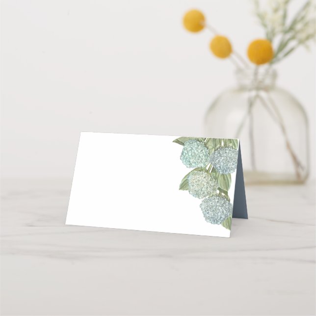 Cartões de posição do Vazio hydrangea azul (Frente)