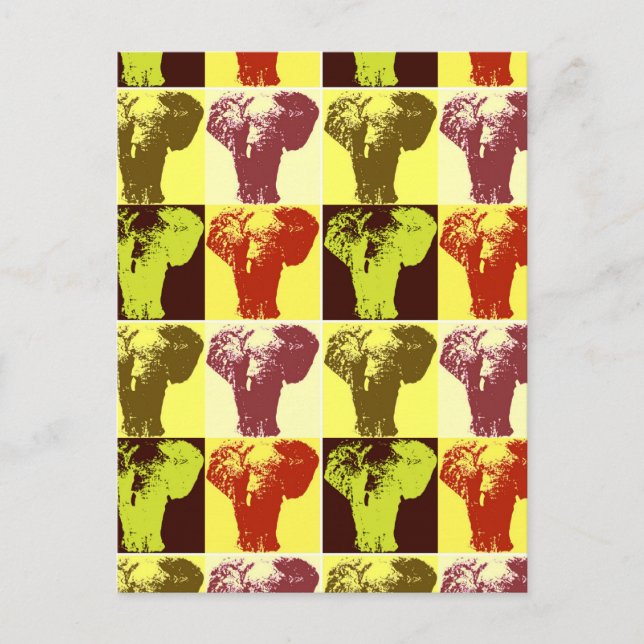 Cartões de Posto de Elefantes pop (Frente)