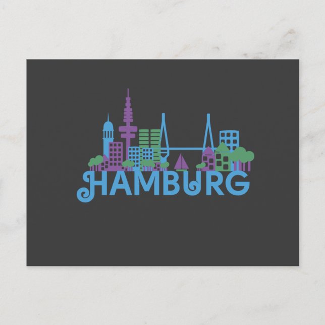 Cartões de Posto Skyline Hamburg (Frente)