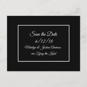 Cartões de Pré-Avisos de Casamento Preto e Branco