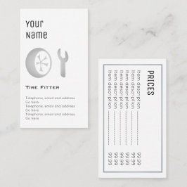 Cartões de preço "essenciais" do ajustador do pneu