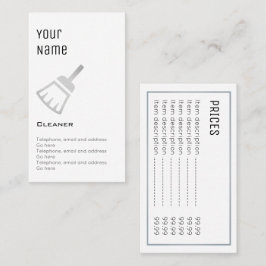 Cartões de preço mais limpo "essenciais"