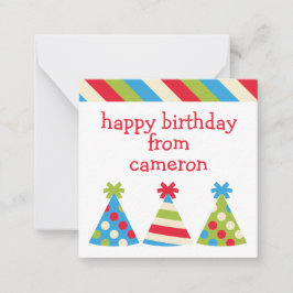 Cartões de Presente Personalizados para Chapéus de