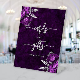 Cartões de Presentes para Casamento Florais Prata